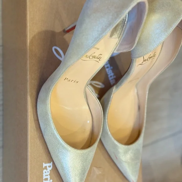 Christian Louboutin Gold Heeled Pumps for Special Occasions